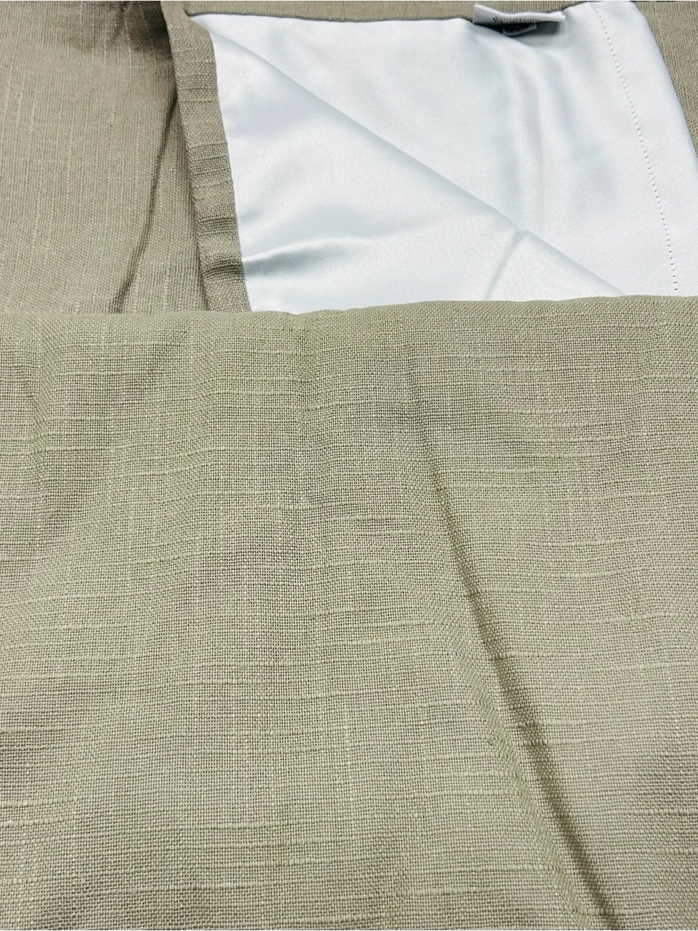 QUINCE Set Of 2 48x96 Cotton Slub Room Darkening Curtains Grey 0370